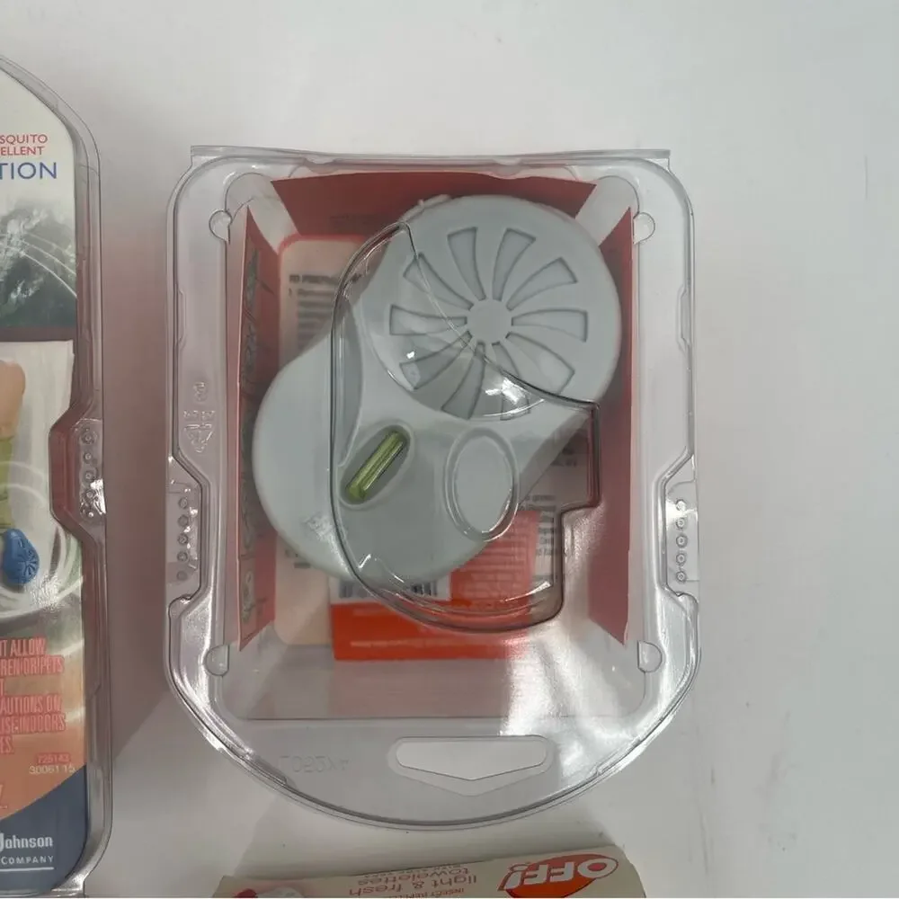 OFF! CLIP-ON Mosquito Repellent Fan Starter Circulating Kit Refills Towelettes